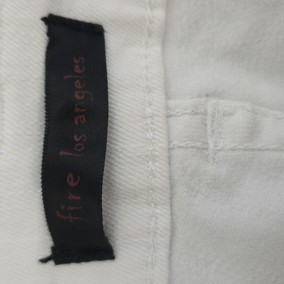 Fire Los Angeles | Low Rise Ankle Cropped White Skinny Jeans Juniors Size 9 - Picture 3 of 5